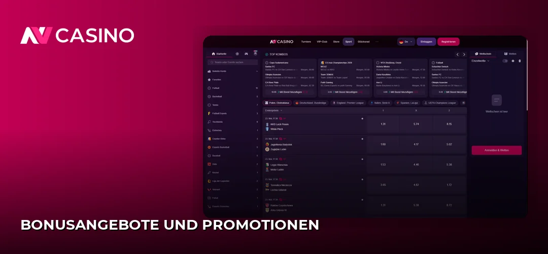 Bonusangebote und Promotionen