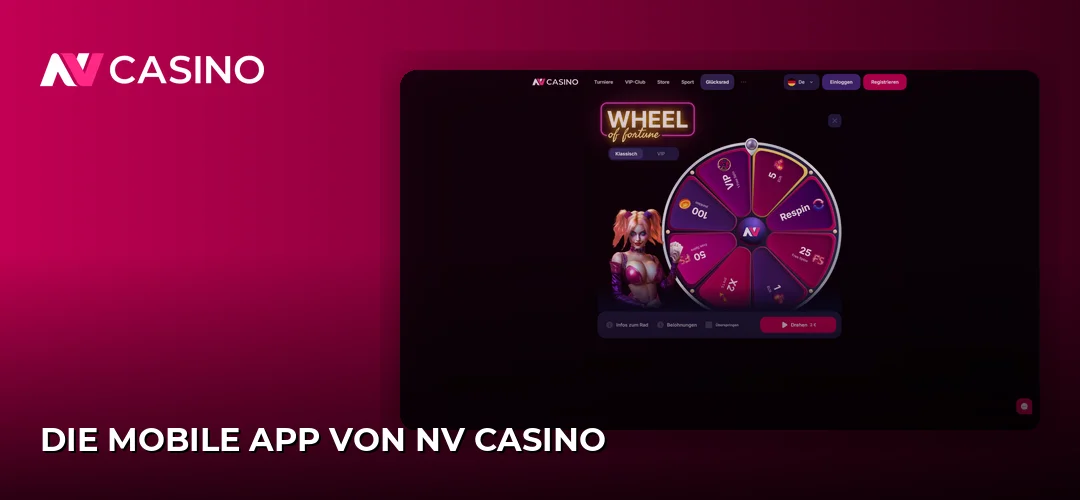 Die Mobile App von NV Casino